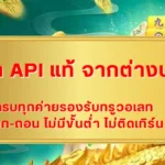 ข้อดีของการเล่นกับ เว็บนอก API แท้ จากต่างประเทศ ที่นักเดิมพันไม่ควรพลาด